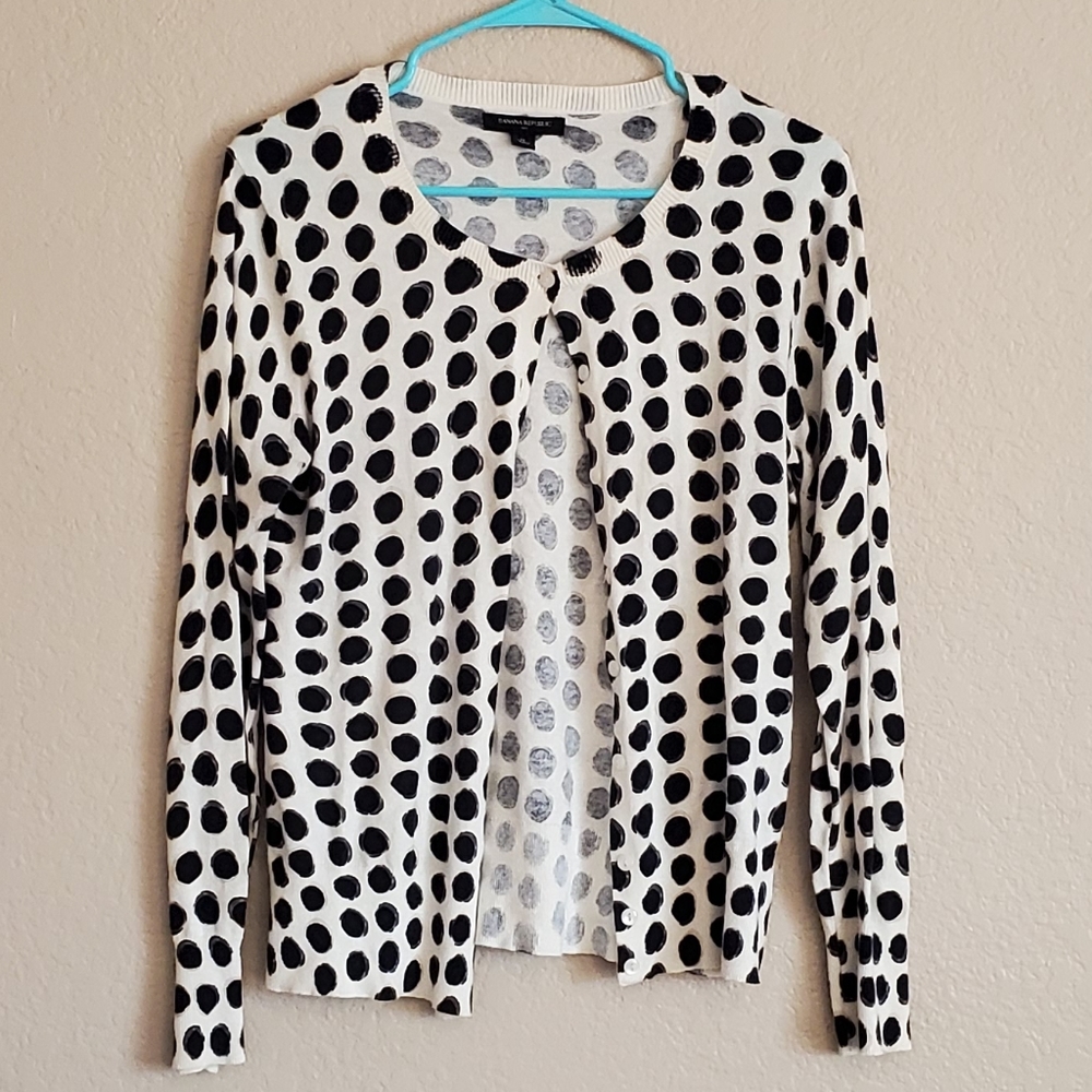 Banana Republic polka-dot cardigan sz m
